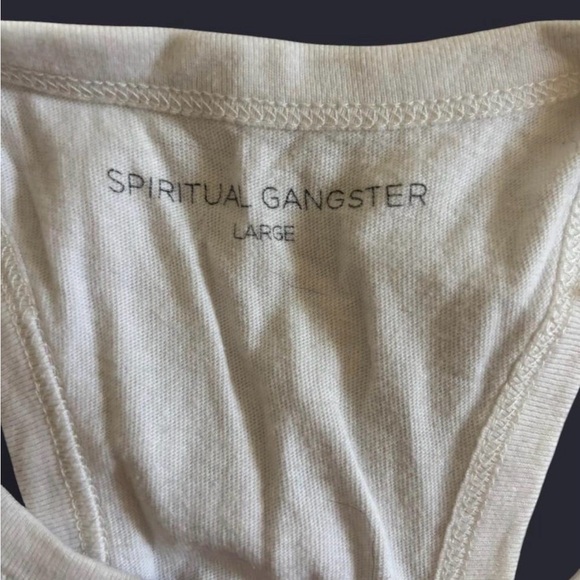 Spiritual Gangster White and Red Tank Top - Picture 2 of 3